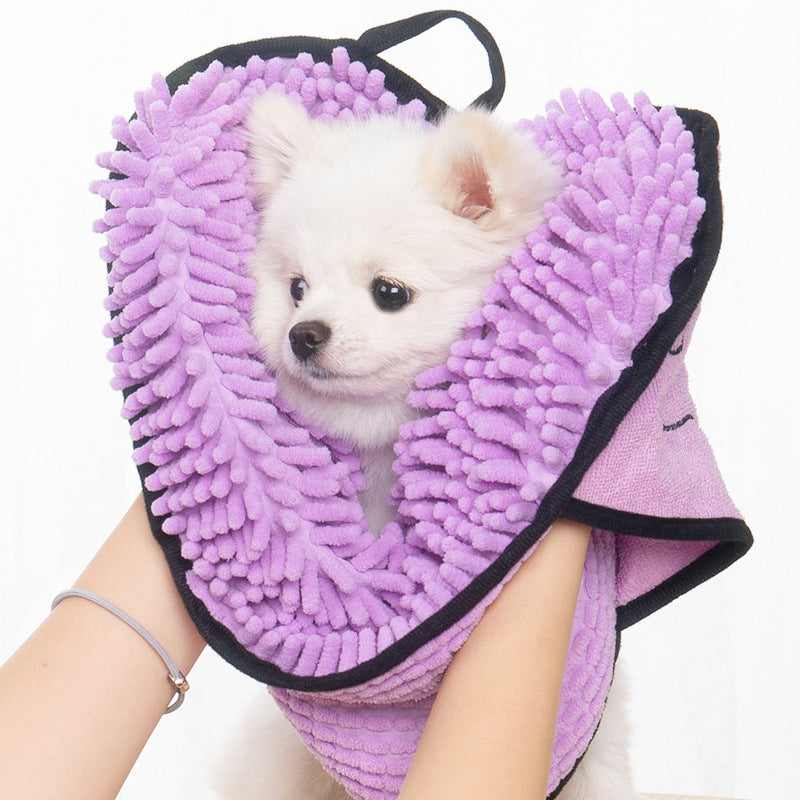 Super Absorbent Pet Bath Towel - Quick-Drying Microfiber for Dogs & Cats