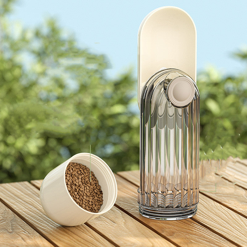 2-in-1 Portable Dog Water Bottle - Segmented Design Travel Feeder