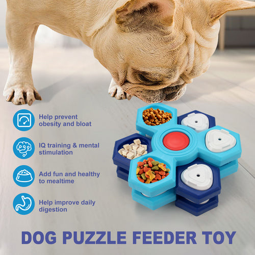 4 Layers Slow Feeder Puzzle Dog Bowl - Interactive Feeding Solution