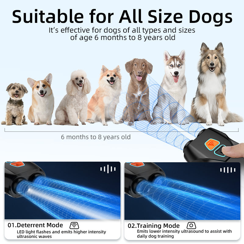 Ultrasonic Dog Repeller – Portable Anti-Bark & Training Device