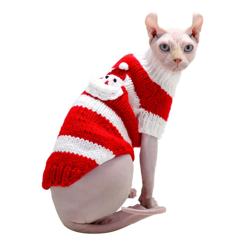 Hairless Cat Sweater - Handmade Warm Knit Clothing for Sphynx Cats