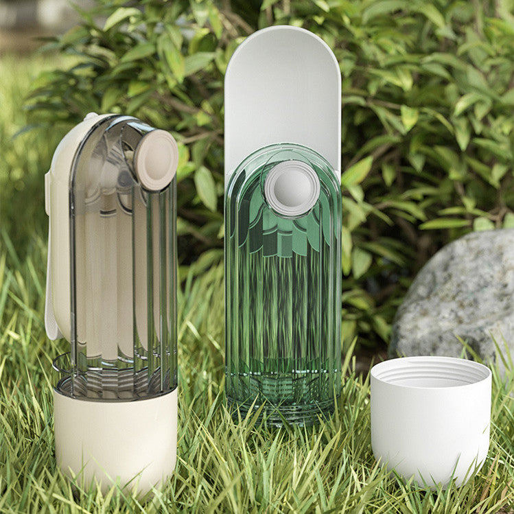 2-in-1 Portable Dog Water Bottle - Segmented Design Travel Feeder