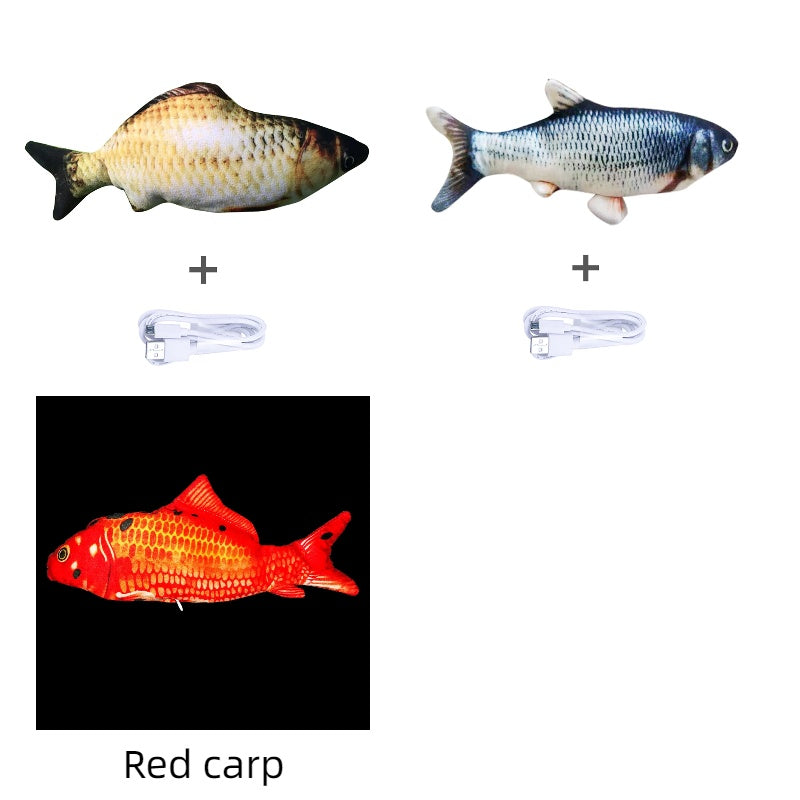 Electric Jumping Fish Toy - USB Rechargeable Interactive Cat Toy