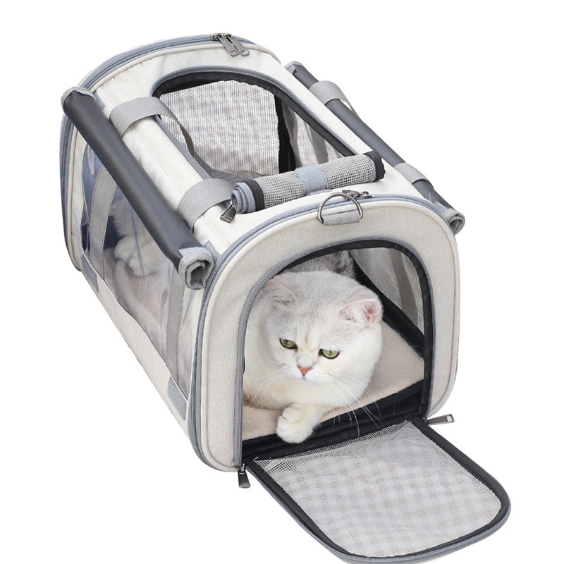 Transparent Pet Carrier Backpack - Breathable Travel Bag for Cats & Small Dogs