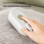 3-in-1 Electric Steam Pet Brush - Spray Grooming & Massage Comb