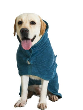 Absorbent Pet Bathrobe - Quick-Dry Microfiber Towel with Adjustable Straps