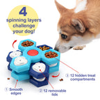 4 Layers Slow Feeder Puzzle Dog Bowl - Interactive Feeding Solution