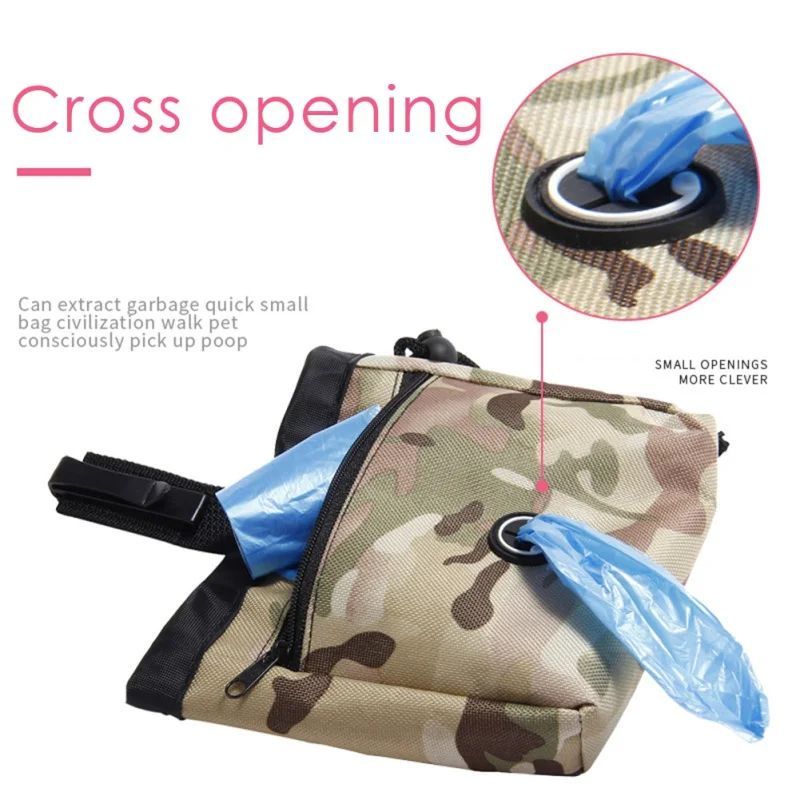 Dog Training Treat Bag – Portable Reward Pouch with Waist Clip & Mesh Pockets