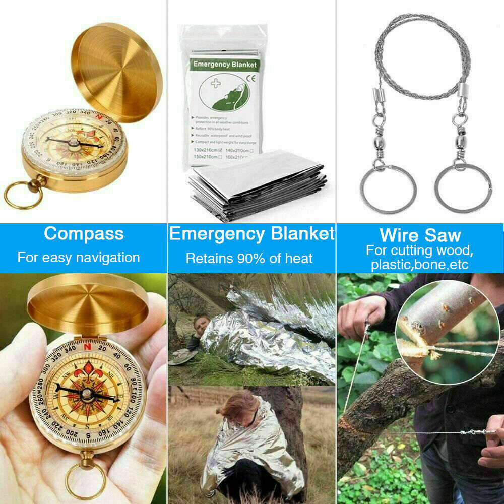 14-in-1 Emergency Survival Kit – Tactical Camping & Hiking Gear Set for Outdoor Adventures