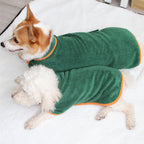 Absorbent Pet Bathrobe - Quick-Dry Microfiber Towel with Adjustable Straps