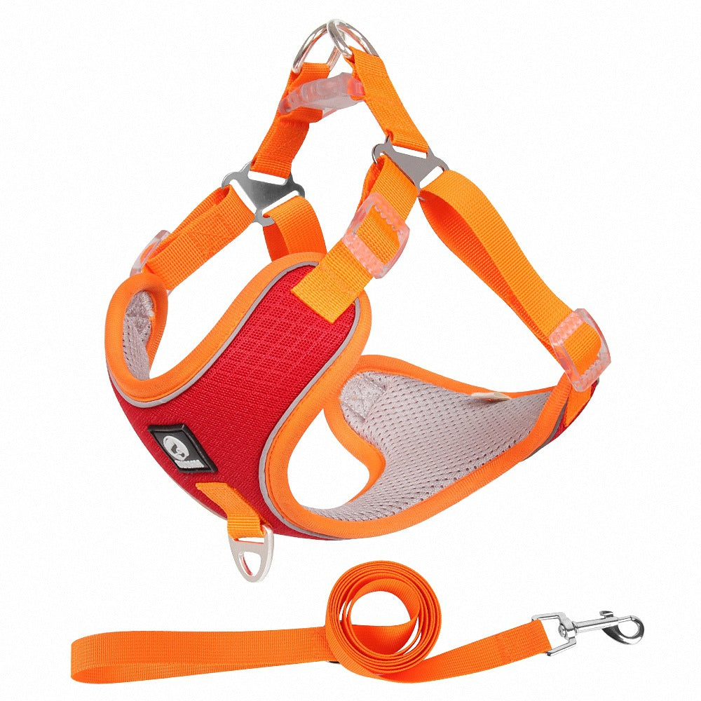 Breathable Pet Harness - Adjustable No-Pull Dog Leash Set