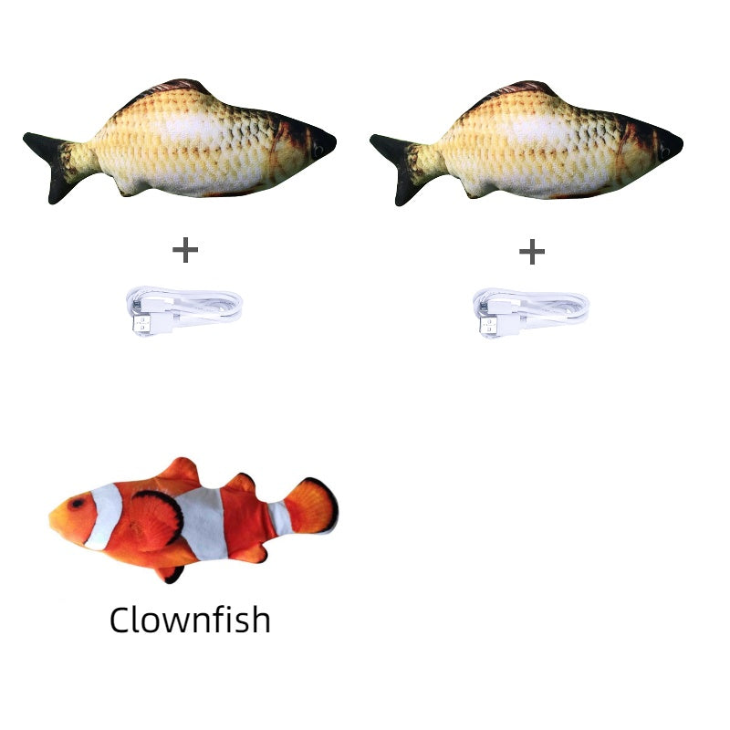 Electric Jumping Fish Toy - USB Rechargeable Interactive Cat Toy