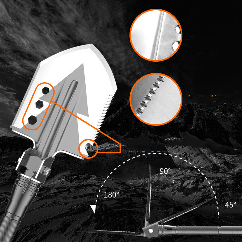 Multi-Function Folding Camping Shovel – Tactical Survival Tool for Hiking & Outdoor Adventures
