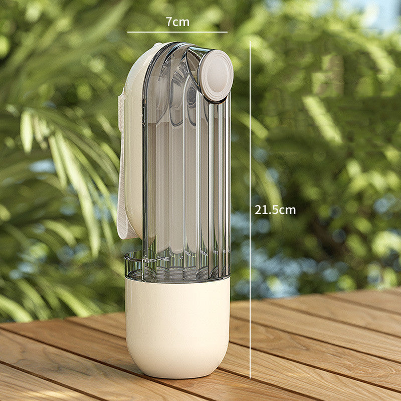 2-in-1 Portable Dog Water Bottle - Segmented Design Travel Feeder