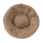 Fluffy Donut Dog Bed  Warm Soft Long Plush Pet Cushion Dog House Cat  Bed Washable Pet Sofa Mat Calming Samll Large Dog Beds