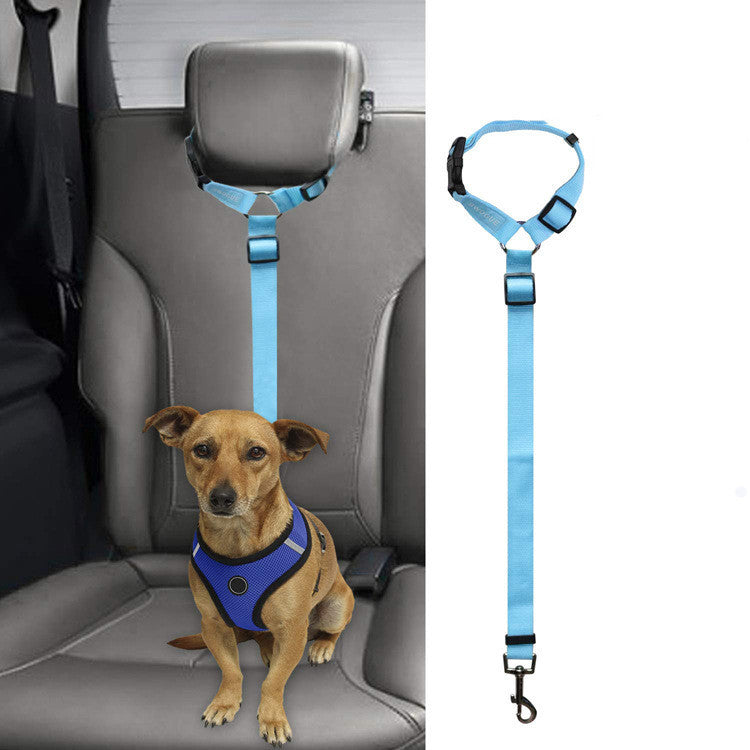 Car Backseat Pet Safety Leash - Adjustable Dog Seatbelt