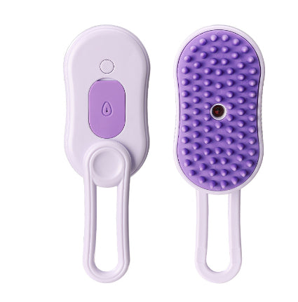 3-in-1 Electric Steam Pet Brush - Spray Grooming & Massage Comb